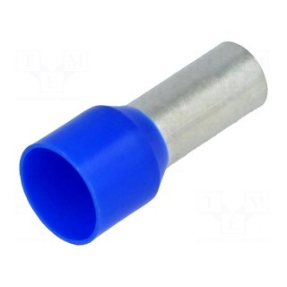 Tip: bootlace ferrule | insulated | copper | 16mm2 | 12mm | tinned | blue