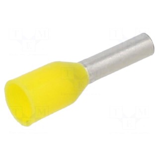 Tip: bootlace ferrule | insulated | copper | 1mm2 | 6mm | tinned | yellow