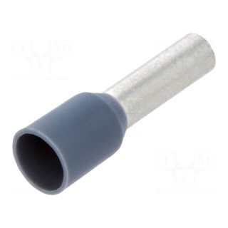 Tip: bootlace ferrule | insulated | copper | 4mm2 | 10mm | tinned | grey