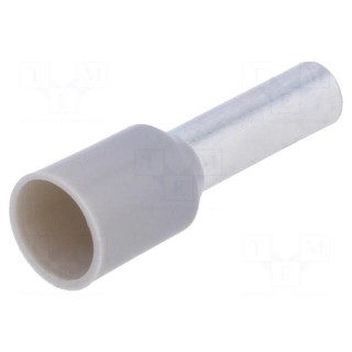 Tip: bootlace ferrule | insulated | copper | 4mm2 | 10mm | tinned | grey