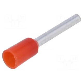 Tip: bootlace ferrule | insulated | copper | 1mm2 | 12mm | tinned | red
