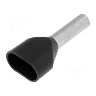 Bootlace ferrule | insulated,double | copper | 1.5mm2 | 8mm | tinned