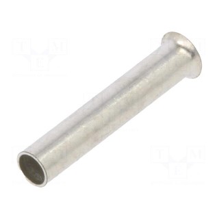 Tip: bootlace ferrule | non-insulated | 1mm2 | 10mm | tinned | crimped