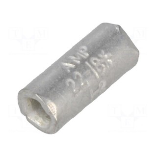 Tip: butt splice | non-insulated | brass | 0.3÷1.42mm2 | tinned