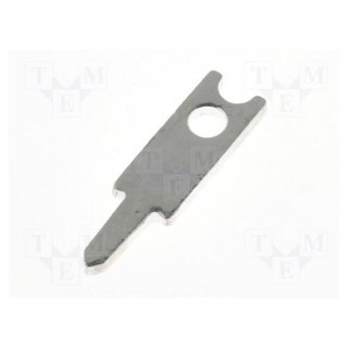 Terminal: flat | 2.8mm | 0.8mm | male | THT | brass | silver plated