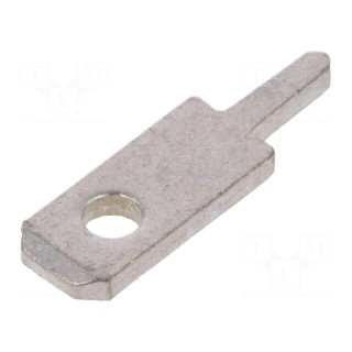 Terminal: flat | 2.8mm | 0.8mm | male | THT | tinned | Overall len: 9.7mm