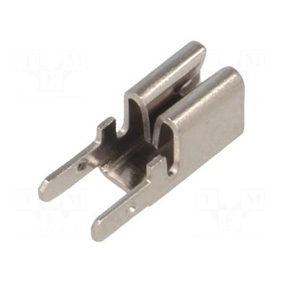 Terminal: flat | 6.4mm | 0.5÷0.8mm | female | double | THT | brass | tinned