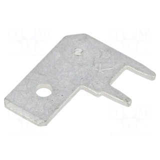 Terminal: flat | 6.4mm | 0.8mm | male | THT | brass | tinned | angled 90°