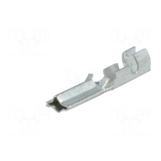 Socket for solder pin | crimped | for cable | tinned | brass | Ø: 1.3mm