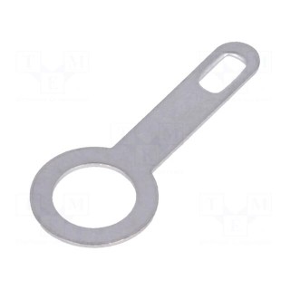 Tip: solder lug ring | 0.5mm | M6 | Ø: 6.4mm | screw | Overall len: 25mm