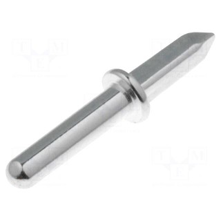Solder pin | THT | silver plated | brass | Ø: 1.3mm | Overall len: 9.7mm