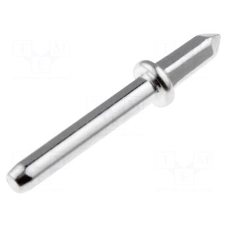 Tip: solder pin | THT | silver plated | brass | Ø: 1.3mm