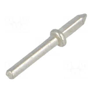 Solder pin | THT | silver plated | brass | Ø: 1mm | Overall len: 10mm