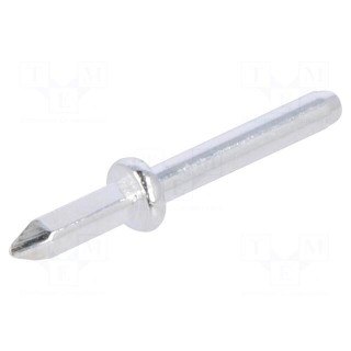 Tip: solder pin | THT | silver plated | brass | Ø: 1mm