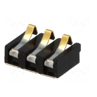 Connector: battery | ways: 3 | gold-plated | 2.5mm