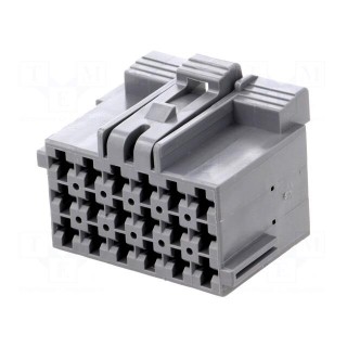 Connector: rectangular | JPT | plug | female | w/o contacts | PIN: 18
