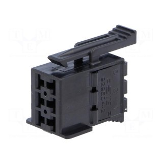 Connector: wire-wire | JPT | plug | female | w/o contacts | PIN: 6 | black