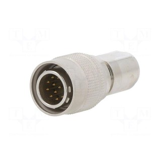 Connector: circular | HR10 | push-pull | plug | 2A | silver plated | male