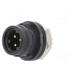 Connector: circular | HR30 | push-pull | socket | 2A | gold-plated | male