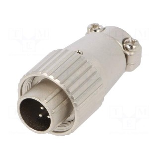 Connector: circular | JR | plug | male | straight | PIN: 5 | silver plated
