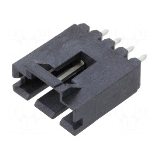 Socket | wire-board | male | AMPMODU MTE | 2.54mm | PIN: 4 | THT | on PCBs