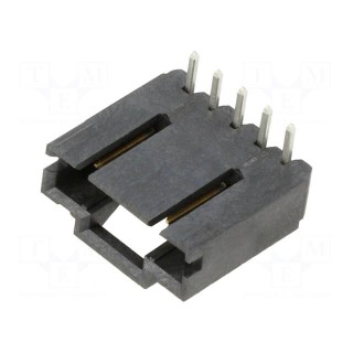 Socket | wire-board | male | AMPMODU MTE | 2.54mm | PIN: 5 | THT | on PCBs