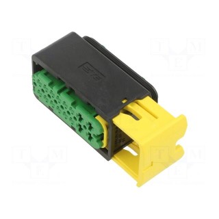 Connector: automotive | female | plug | for cable | PIN: 16 | green | IP67