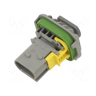 Connector: automotive | socket | male | PIN: 3 | Type: w/o contacts