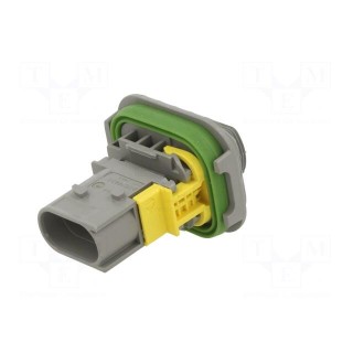 Connector: automotive | male | socket | PIN: 3 | Type: w/o contacts