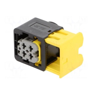 Connector: automotive | female | plug | for cable | PIN: 4 | grey | IP67