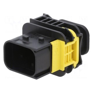 Connector: automotive | male | socket | PIN: 7(3+4) | black | -40÷140°C