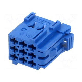 Connector: automotive | JPT | female | plug | for cable | PIN: 9 | blue