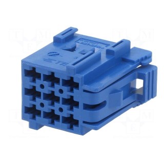 Connector: automotive | JPT | female | plug | for cable | PIN: 9 | blue