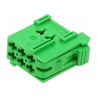 Connector: automotive | JPT | female | plug | for cable | PIN: 6 | green