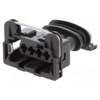Connector: automotive | JPT | female | plug | for cable | PIN: 4 | black