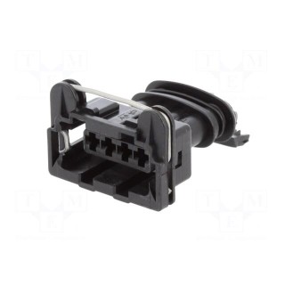 Connector: automotive | JPT | female | plug | for cable | PIN: 4 | black