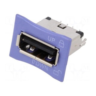 Std USB Type A, VT, T/H, 2.5A