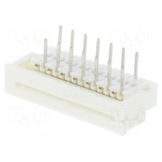 Connector: FFC/FPC | angled 90° | PIN: 14 | top contacts,ZIF | THT
