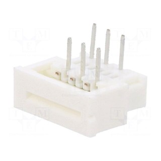 Connector: FFC/FPC | angled 90° | PIN: 6 | top contacts,ZIF | THT | 200V