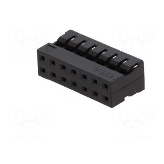 Plug | wire-wire/PCB | female | Milli-Grid | 2mm | PIN: 14 | w/o contacts