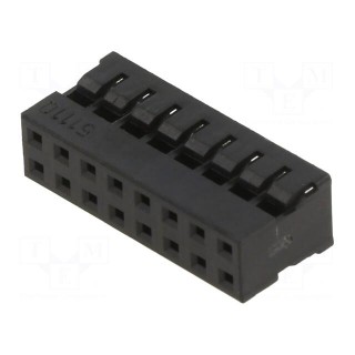 Plug | wire-wire/PCB | female | Milli-Grid | 2mm | PIN: 16 | w/o contacts