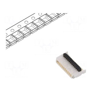 Connector: FFC/FPC | horizontal | PIN: 10 | SMT | FBH1 | 50V | 500mA | 0.5mm
