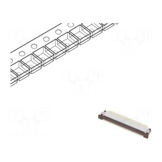 Connector: FFC/FPC | horizontal | PIN: 40 | top contacts,ZIF | SMT
