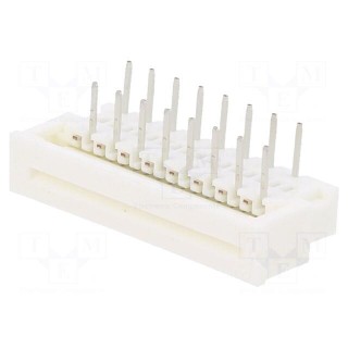 Connector: FFC/FPC | angled 90° | PIN: 16 | top contacts,ZIF | THT