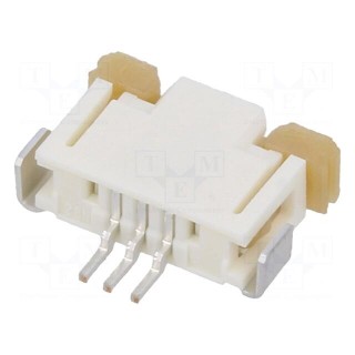 Connector: FFC/FPC | horizontal | PIN: 3 | top contacts,ZIF | SMT | 50V