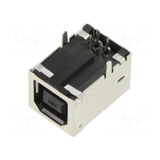 Socket | USB B | on PCBs | THT | PIN: 4 | angled 90° | shielded | USB 2.0