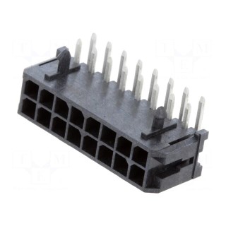 Socket | wire-board | male | Micro-Fit 3.0 | 3mm | PIN: 16 | THT | on PCBs