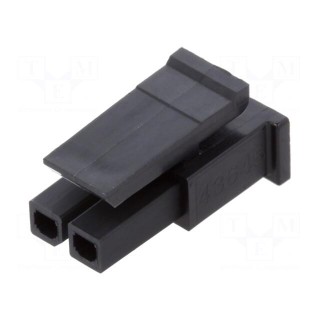 Connector: wire-board | Micro-Fit 3.0 | PIN: 2 | Type: w/o contacts