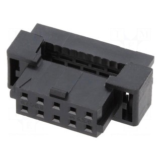 Plug | wire-wire/PCB | female | Milli-Grid | 2mm | PIN: 10 | IDC | 1A