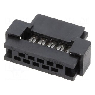 Plug | wire-wire/PCB | female | Milli-Grid | 2mm | PIN: 10 | IDC | 1A
